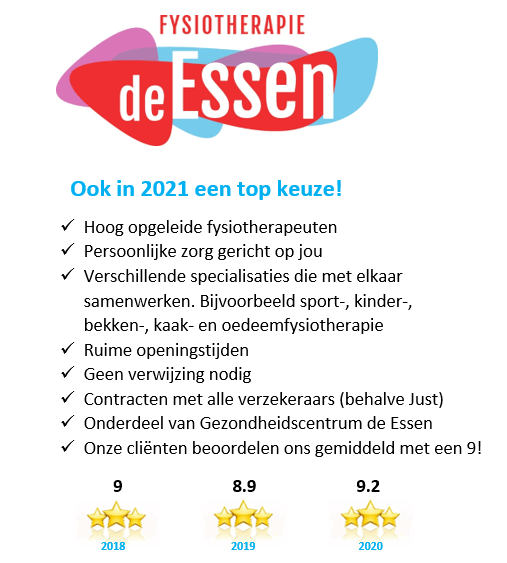 Fysiotherapie de Essen - Ook in 2021 een top keuze!